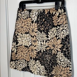 Super cute brown and black floral skirt